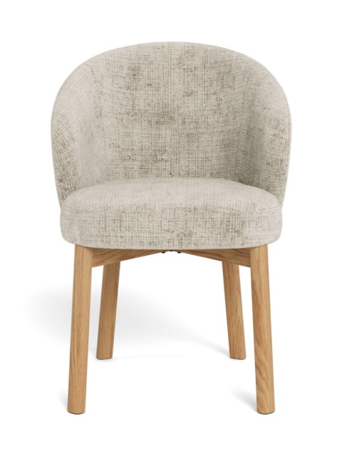 Krzesło Darlene wood beżowe trudnopalne Juto / dąb naturalny