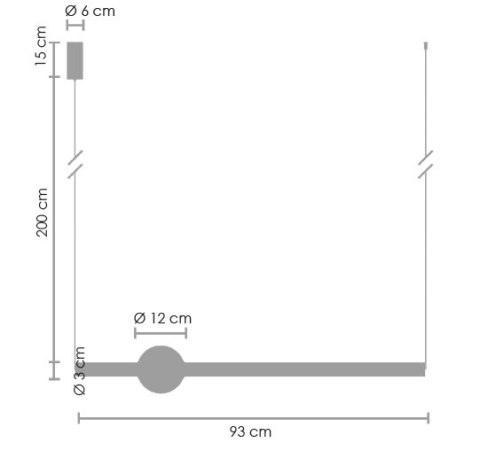 Lampa wisząca O-LINE LED 63 cm złoty połysk