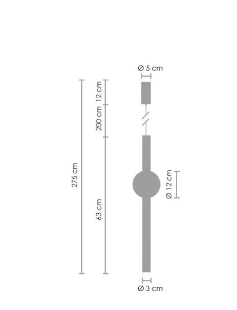 Lampa wisząca O-LINE LED 63 cm złoty połysk