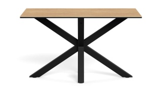 Stół Heaven 135 cm blat ceramika dąb / nogi czarny