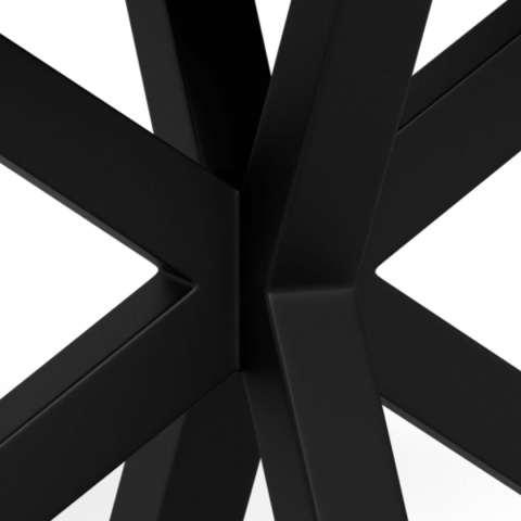 Stół Heaven 135 cm blat ceramika dąb / nogi czarny