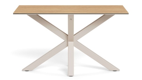 Stół Heaven 135 cm blat ceramika dąb / nogi kaszmir