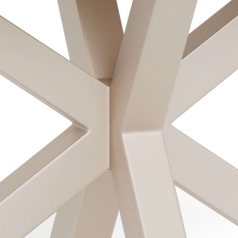 Stół Heaven 135 cm blat ceramika dąb / nogi kaszmir