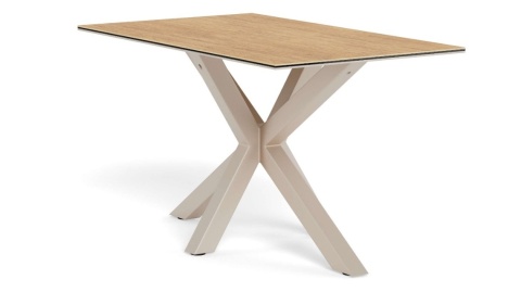 Stół Heaven 135 cm blat ceramika dąb / nogi kaszmir