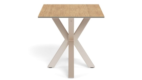 Stół Heaven 135 cm blat ceramika dąb / nogi kaszmir