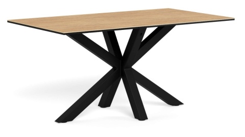 Stół Heaven 160 cm ceramika dąb / czarny