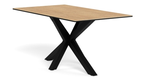 Stół Heaven 160 cm ceramika dąb / czarny