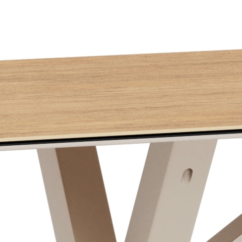 Stół Heaven 160 cm ceramika dąb / kaszmir