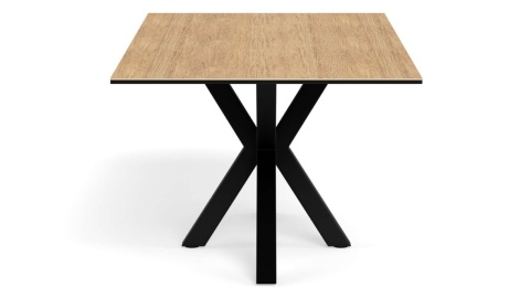 Stół Heaven 200 cm blat ceramika dąb / nogi czarny