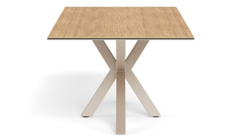 Stół Heaven 200 cm blat ceramika dąb / nogi kaszmir