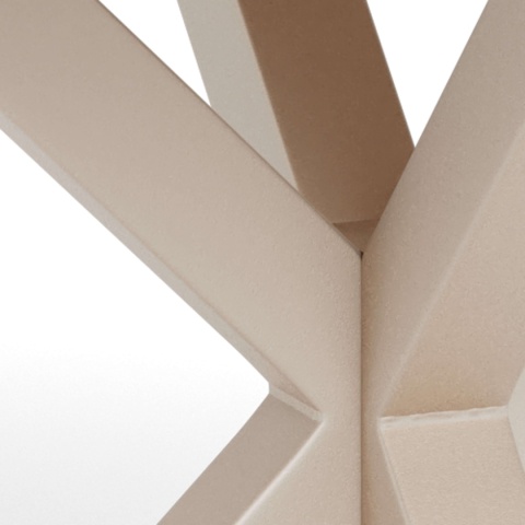 Stół okrągły Heaven 119cm ceramika dąb / kaszmirowy