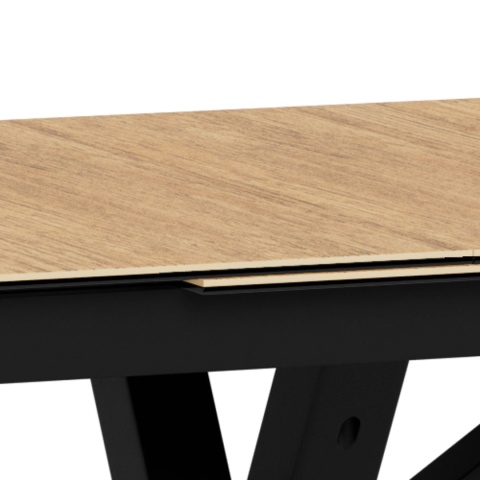 Stół rozkładany Heaven 168/210cm ceramika dąb / czarny