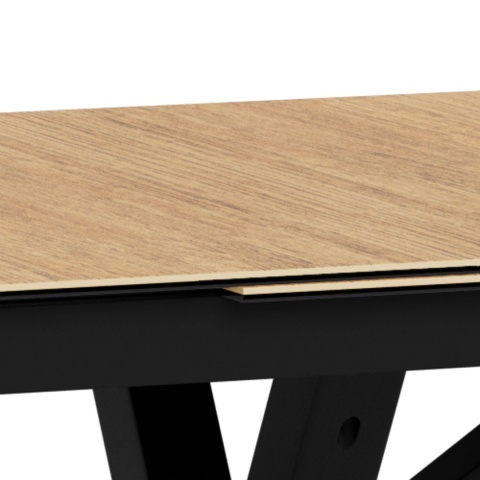 Stół rozkładany Heaven 200/240cm ceramika dąb / czarny