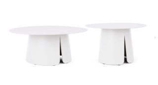 BIZZOTTO zestaw stolików kawowych BRYAN biały