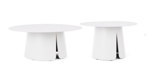 BIZZOTTO zestaw stolików kawowych BRYAN biały