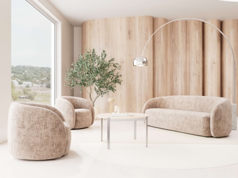 Fotel obrotowy Lodi beżowy Juto