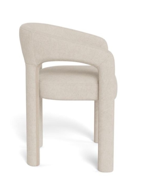 Krzesło Cole z podłokietnikami beżowe Apia / zdejmowana tapicerka