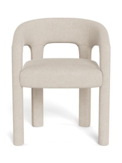 Krzesło Cole z podłokietnikami beżowe Apia / zdejmowana tapicerka