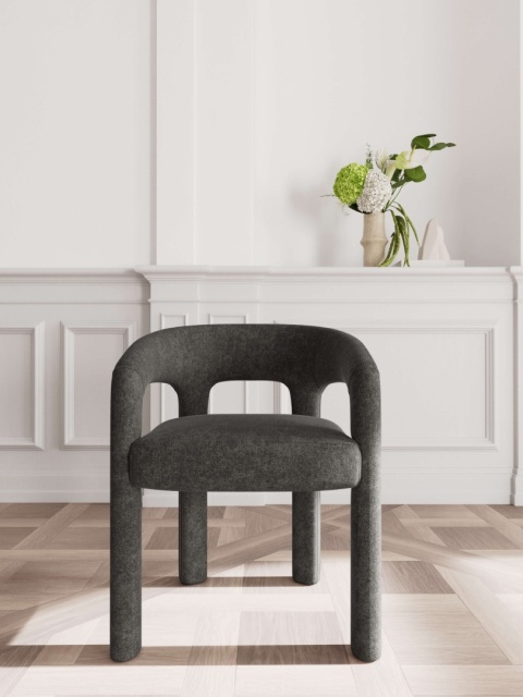 Krzesło Cole z podłokietnikami ciemnoszary Apia / zdejmowana tapicerka
