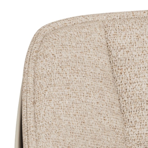 Krzesło obrotowe Lenny beżowe polipropylen / zdejmowana tapicerka