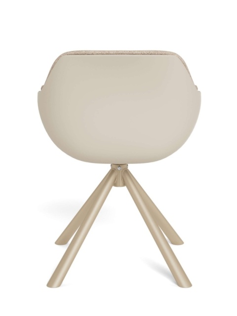 Krzesło obrotowe Lenny beżowe polipropylen / zdejmowana tapicerka