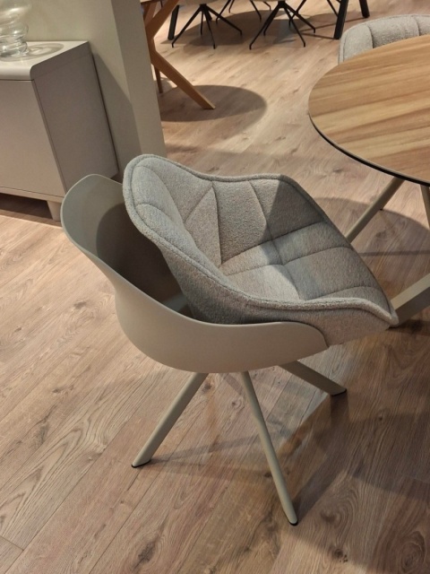 Krzesło obrotowe Lenny beżowe polipropylen / zdejmowana tapicerka