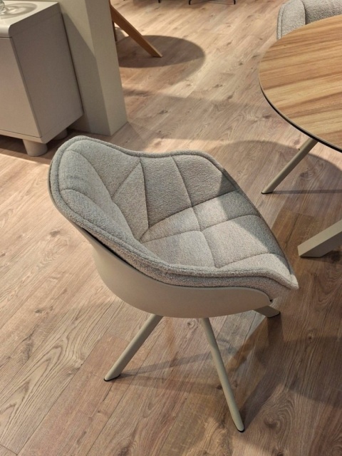 Krzesło obrotowe Lenny beżowe polipropylen / zdejmowana tapicerka