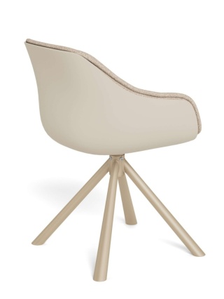 Krzesło obrotowe Lenny beżowe polipropylen / zdejmowana tapicerka