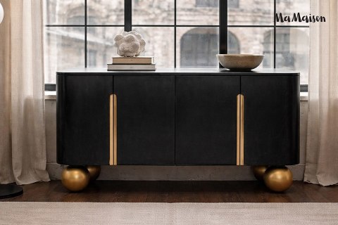 MaMaison komoda ORGANIC czarna / złota / drewno