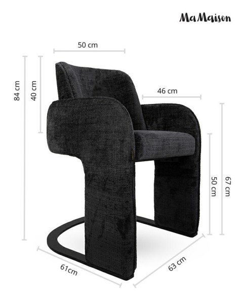 MaMaison krzesło BORA czarne