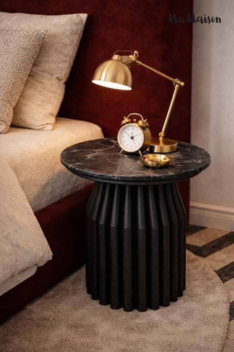 MaMaison stolik LEVANTE czarny marmur / drewno