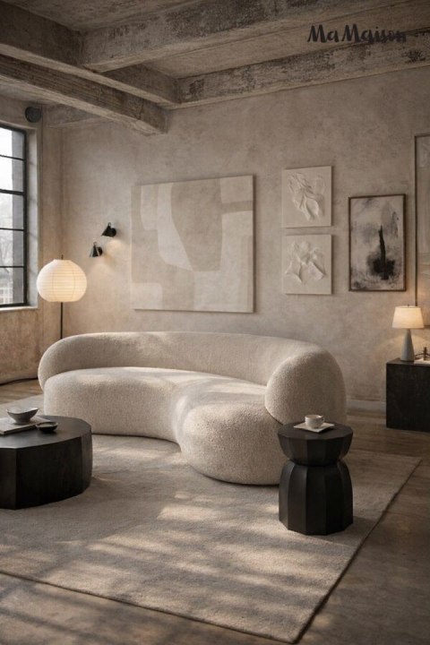 MaMaison stolik ROLLING czarny / drewno