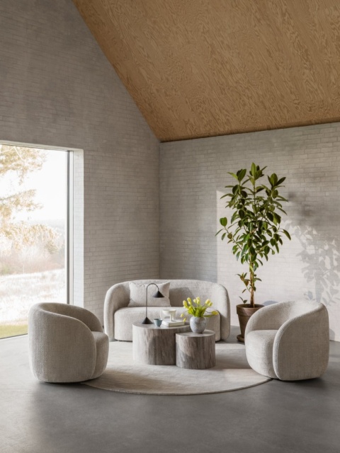 Sofa Lodi 2.5-osobowa beżowa obła Juto