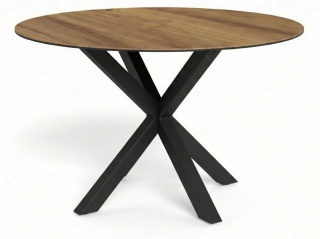 Stół okrągły Heaven 119cm ceramika dąb / czarny
