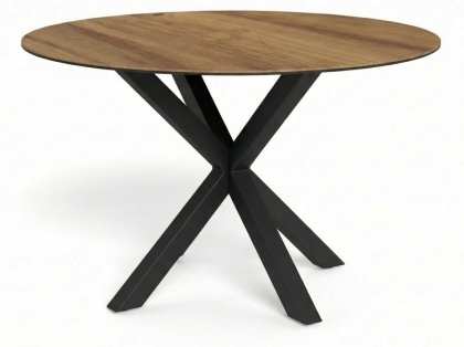 Stół okrągły Heaven 119cm ceramika dąb / czarny