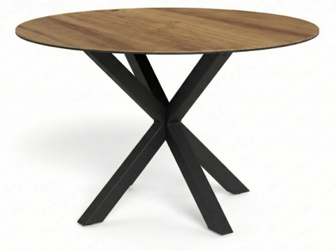 Stół okrągły Heaven 119cm ceramika dąb / czarny