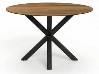 Stół okrągły Heaven 119cm ceramika dąb / czarny