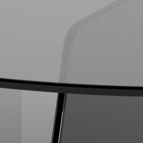 Stolik kawowy Samos okrągły szklany dymiony