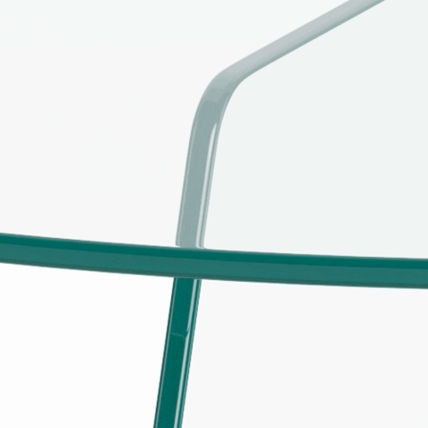 Stolik kawowy Samos okrągły szklany przezroczysty