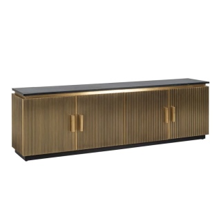RICHMOND szafka RTV IRONVILLE 200 - marmur, metal, MDF, sklejka brzozowa