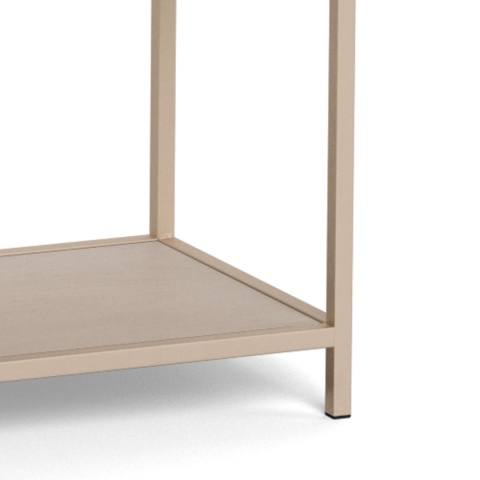 Regał Seaford niski z szufladami i ryflowanym panelem kaszmir