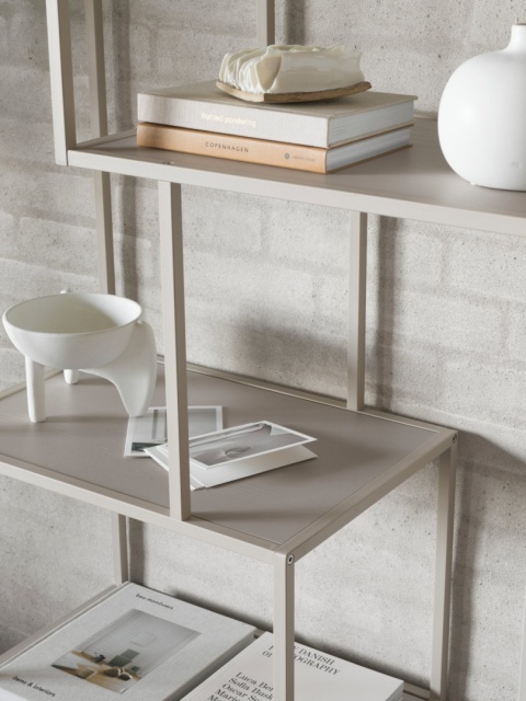 Regał Seaford wysoki ażurowy kaszmirowy