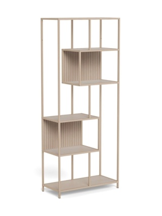 Regał Seaford wysoki ryflowany panel kaszmirowy