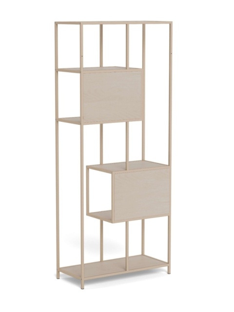 Regał Seaford wysoki ryflowany panel kaszmirowy