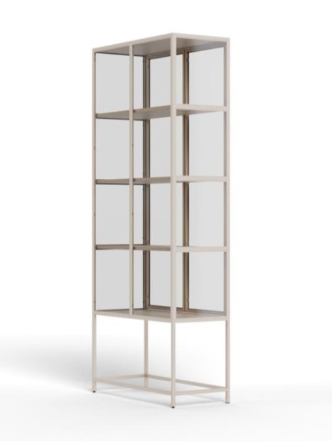 Witryna Seaford wysoka szklana kaszmirowy