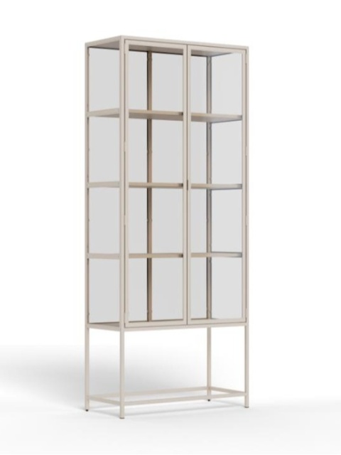 Witryna Seaford wysoka szklana kaszmirowy