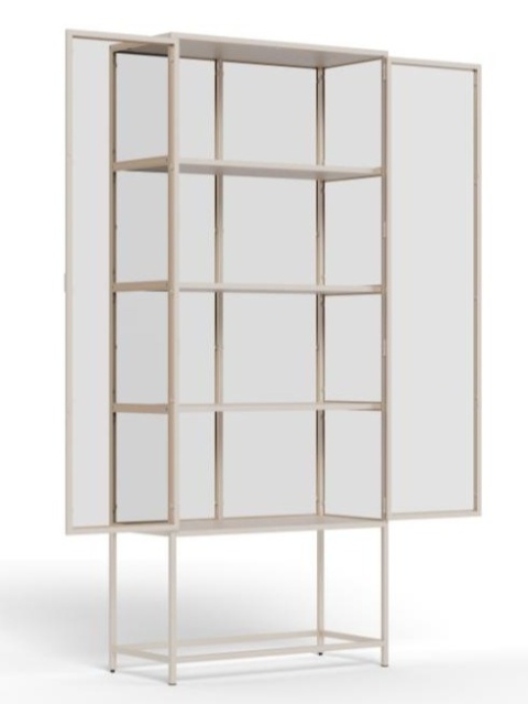 Witryna Seaford wysoka szklana kaszmirowy