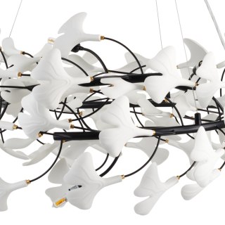 Lampa wisząca BOTANIKA 150 cm - czarna, G9, regulowana, designerska