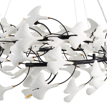 Lampa wisząca BOTANIKA 150 cm - czarna, G9, regulowana, designerska
