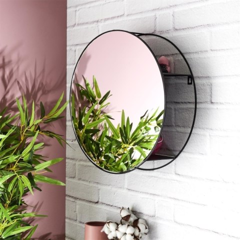 Lustro okrągłe Cirko 45cm czarne Lustro okrągłe Cirko 45cm czarne